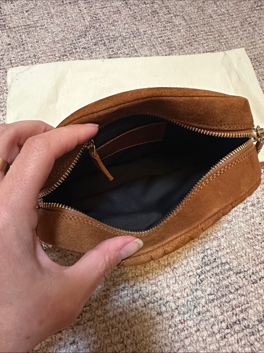 Sezane Dean Bag Faux Suede Crossbody - Picture 6 of 7